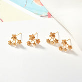 Flower Shaped Ear Stud Charms For Jewelry Making Supplies